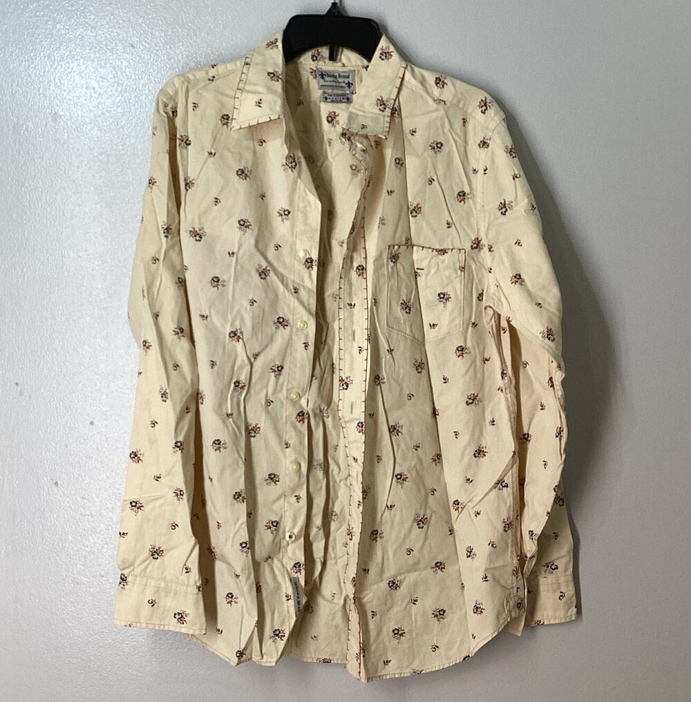 Lucky brand Womens long sleeve tops Cream With Rose‎ Medium